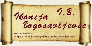 Ikonija Bogosavljević vizit kartica